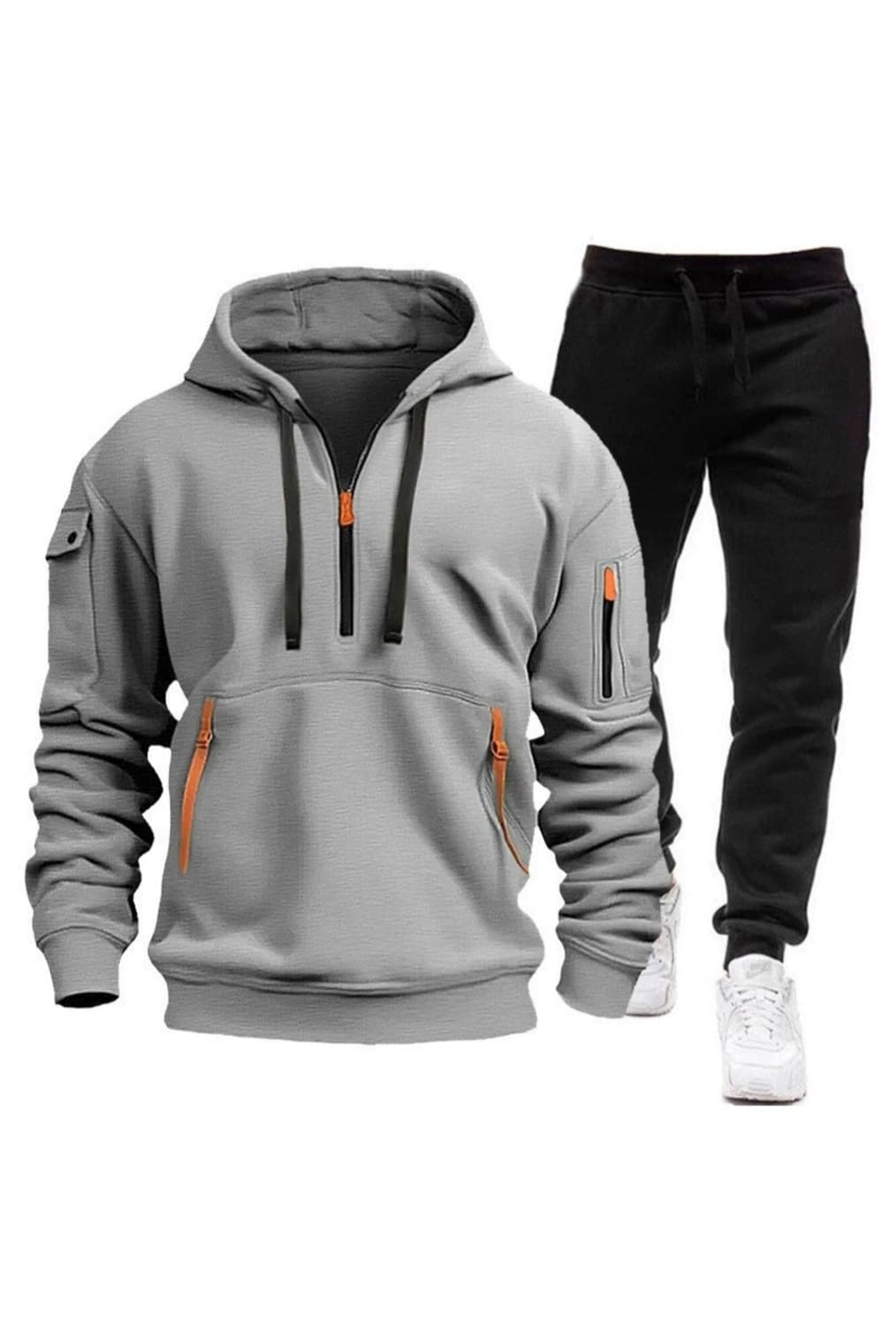 캐주얼 포켓 후드티 상하의세트 풀오버 후드티 실용적 일상운동복

싸이즈  상품이미지4