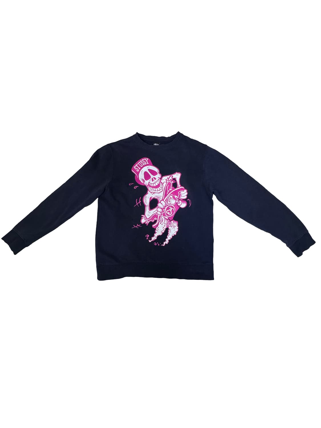 빈티지 스투시 STUSSY 스컬 스케이트 그래픽 맨투맨 L 상품이미지1