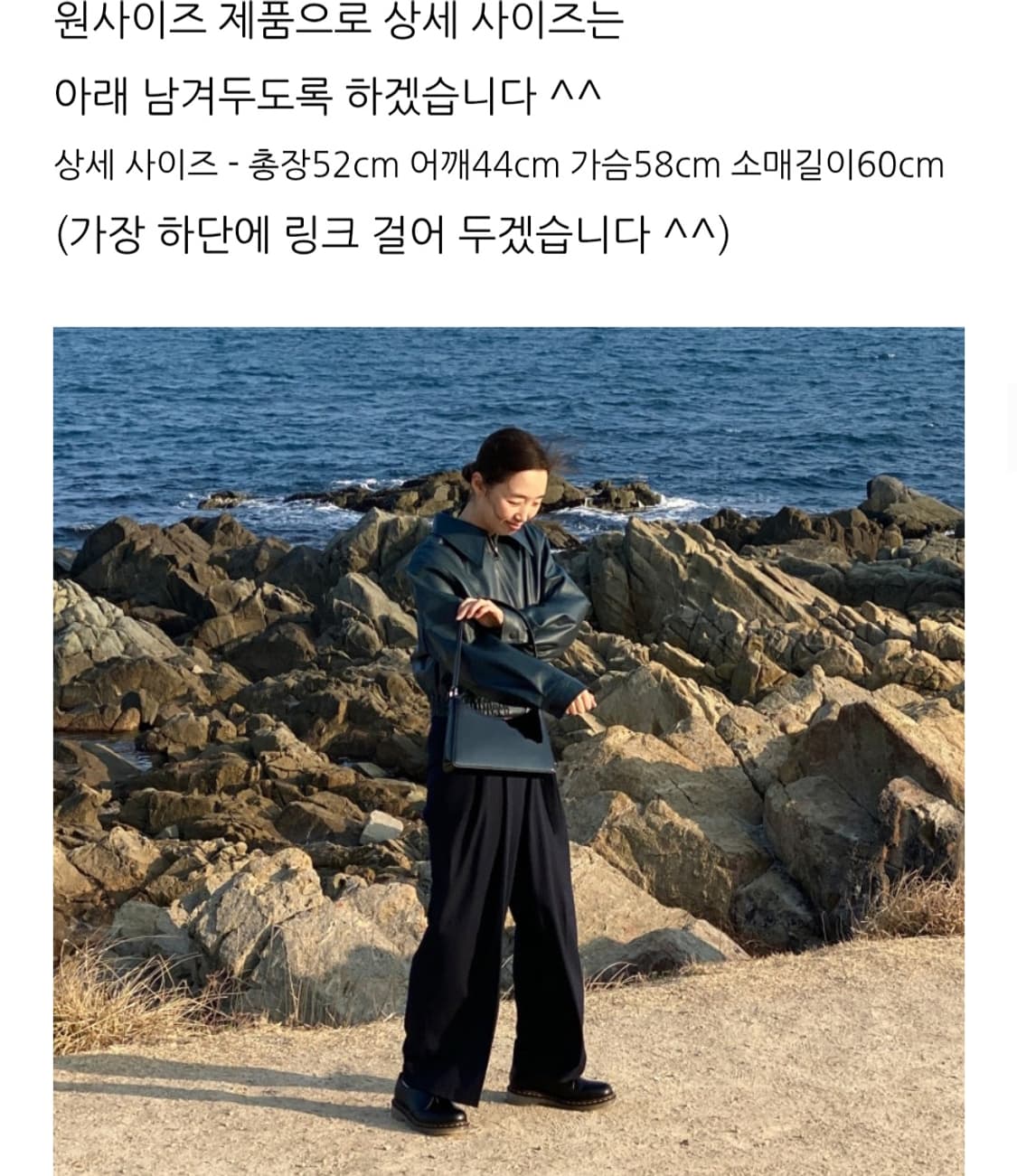 정가 268,000원) 아위 블루종 레더 자켓 상품이미지7