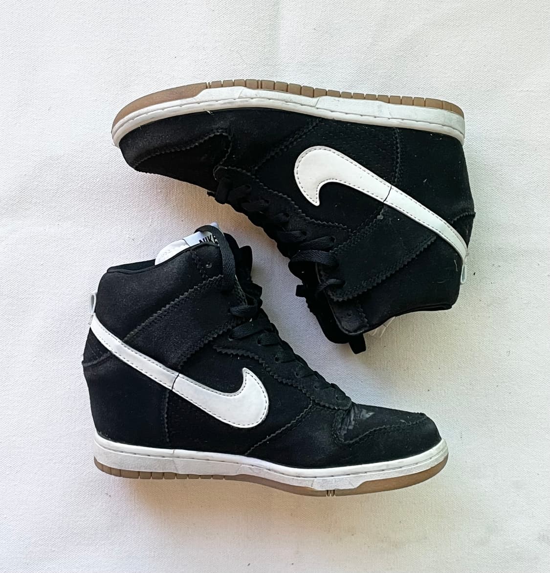 나이키 덩크 스카이 하이 웨지힐 블랙 화이트 / 검흰 상품이미지1