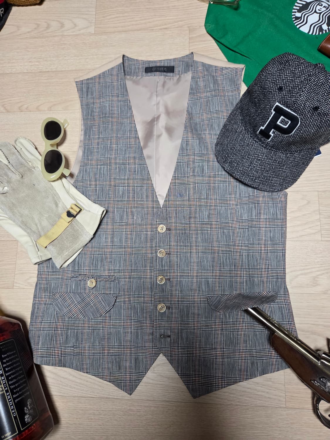 SIEG 체크 조끼 베스트  상품이미지1