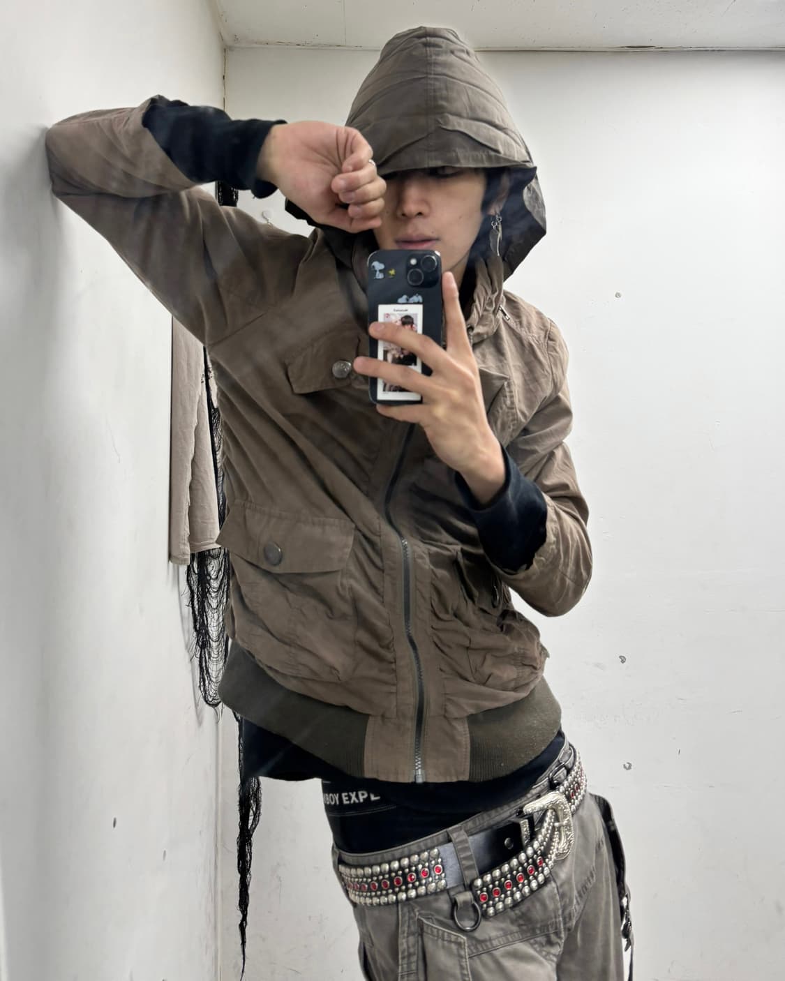 [CORNFLAKE]Bono-Hoodie Shirring Grunge J 상품이미지1