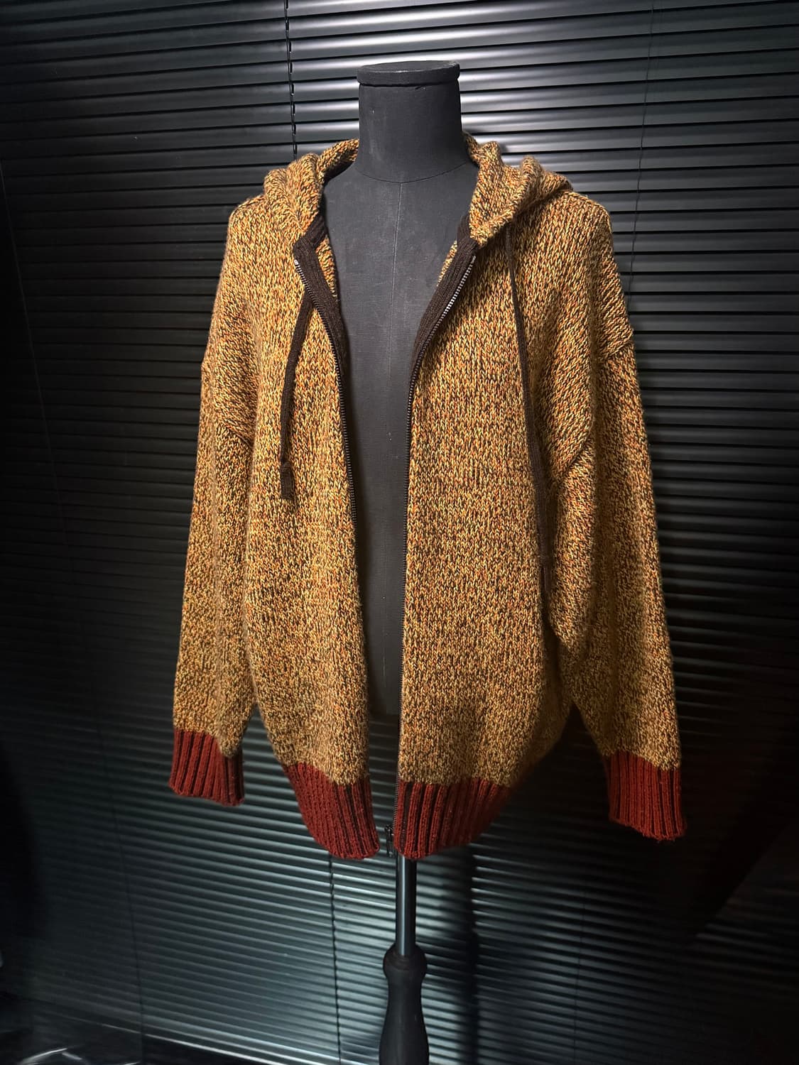 유니클로 마르니 콜라보 옐로우 에스닉 니트 후드 집업 노랑색 L 100 상품이미지1