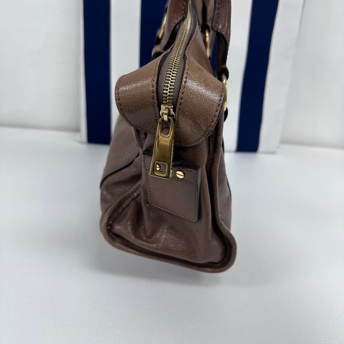 크제이콥스 브라운 레더 토트백 가죽 가방 상품이미지5