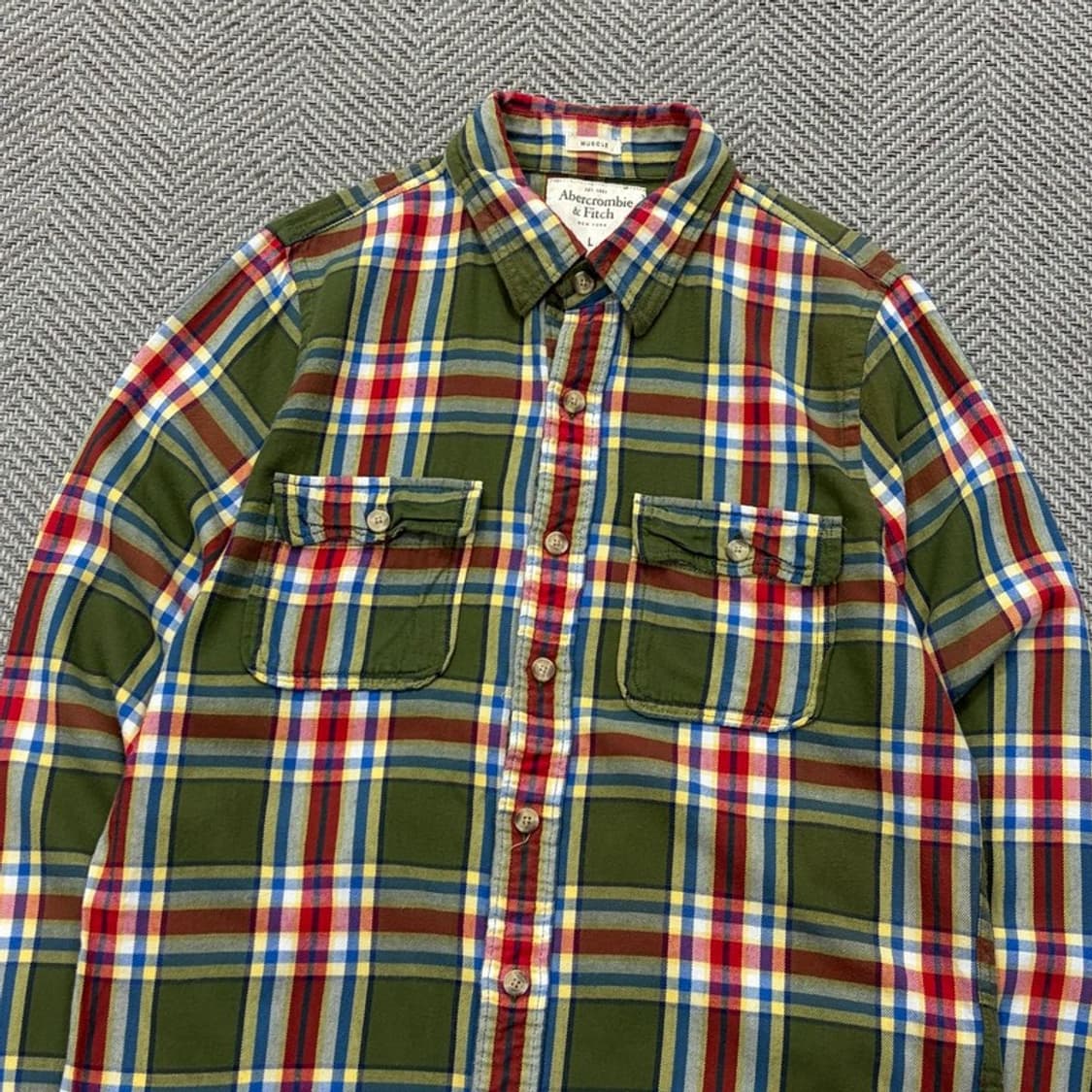 아베크롬비 투포켓 체크 셔츠 v2696 상품이미지3