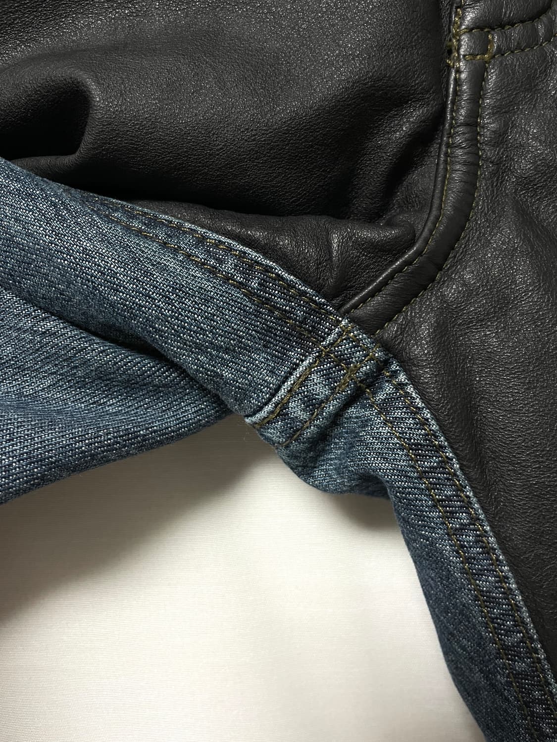 할리데이비슨 하이라이즈 레더패치 데님 팬츠 30 상품이미지7