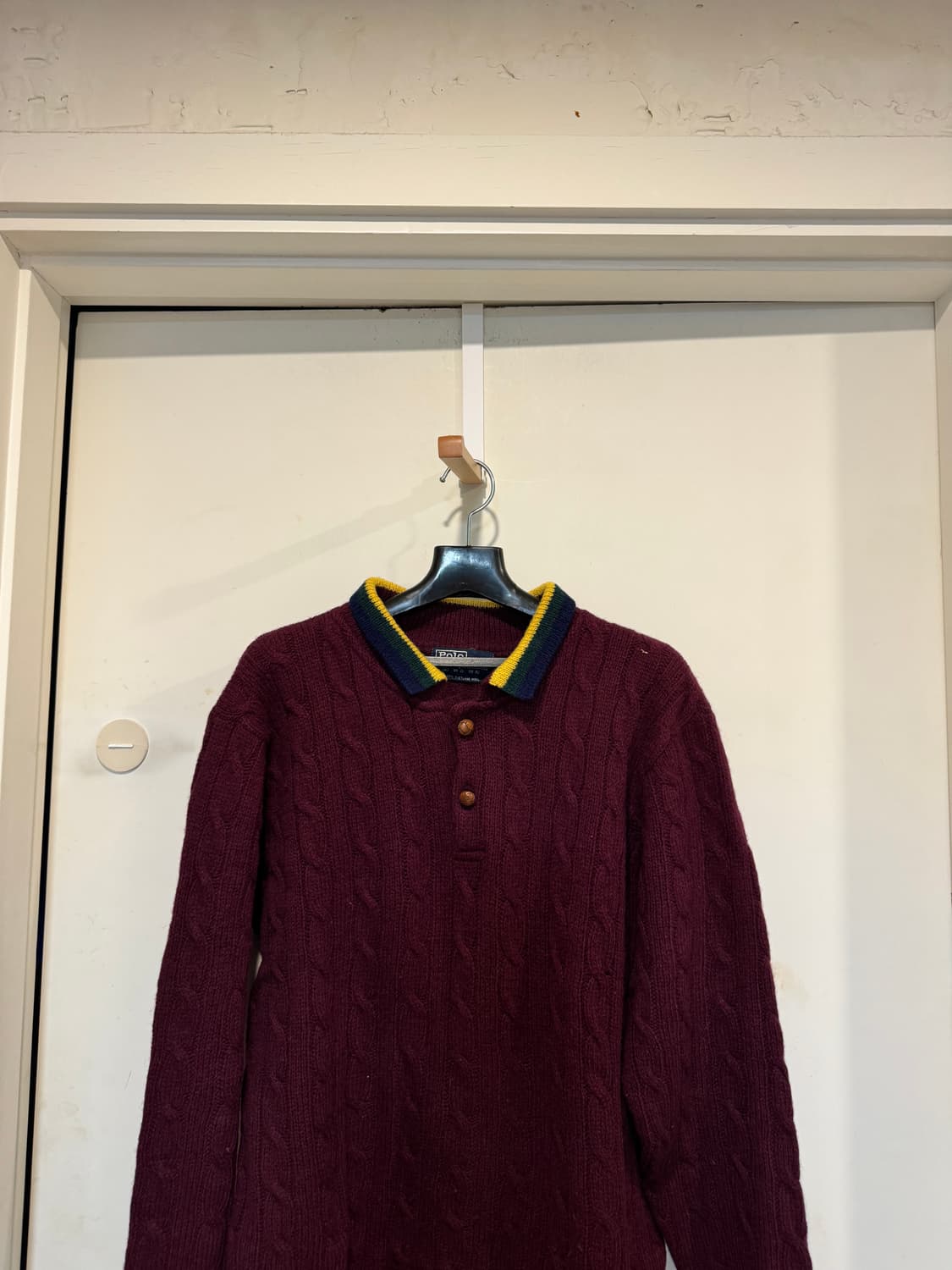 80‘s 빈티지 폴로랄프로렌 울 카라 니트  상품이미지3