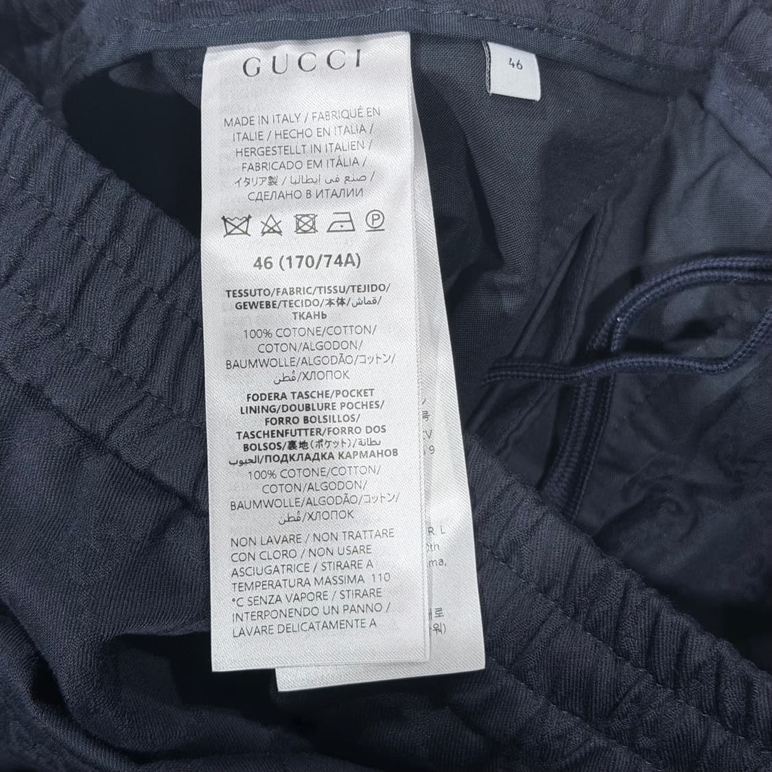 (A+/46) / 구찌 GG자카드 코튼 개버딘 블랙 팬츠 상품이미지6