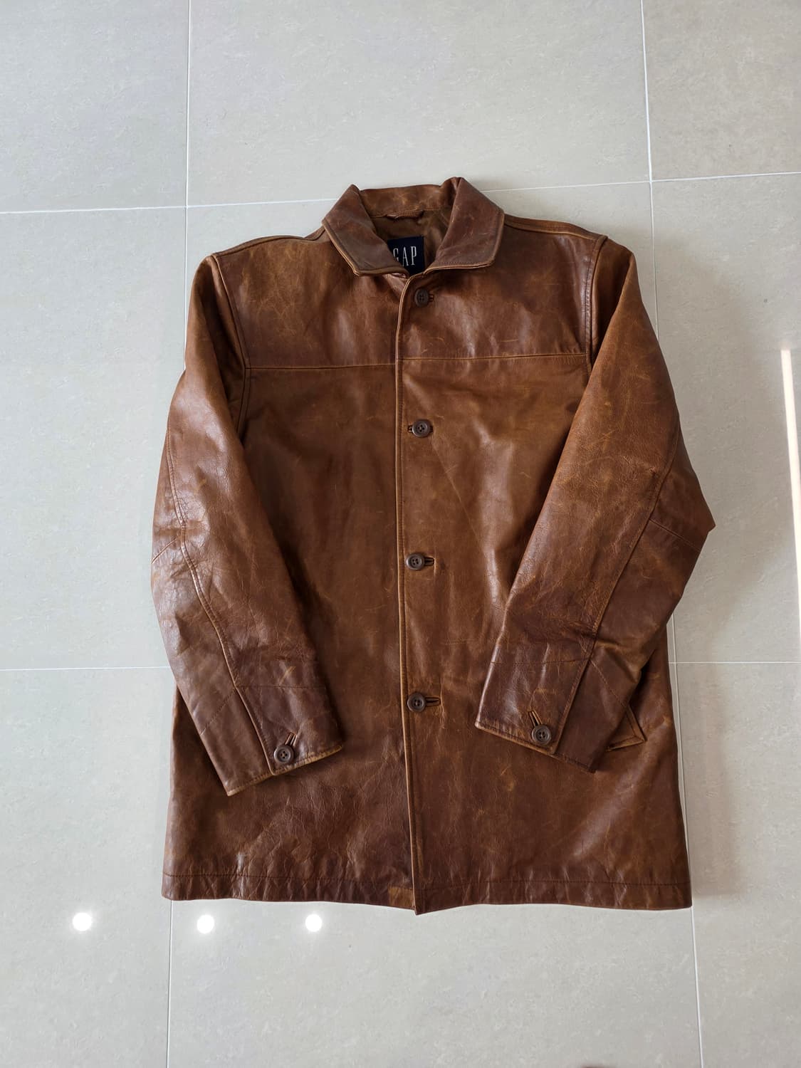 올드 갭 레더 카코트(M) /OLD GAP LEATHER CAR COAT 상품이미지1