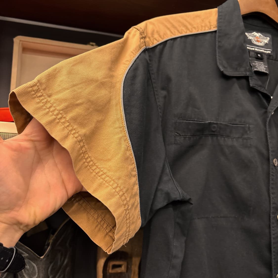 할리데이비슨 110th 헤리티지 엠브로이드 투톤 워크셔츠 N1073 상품이미지6