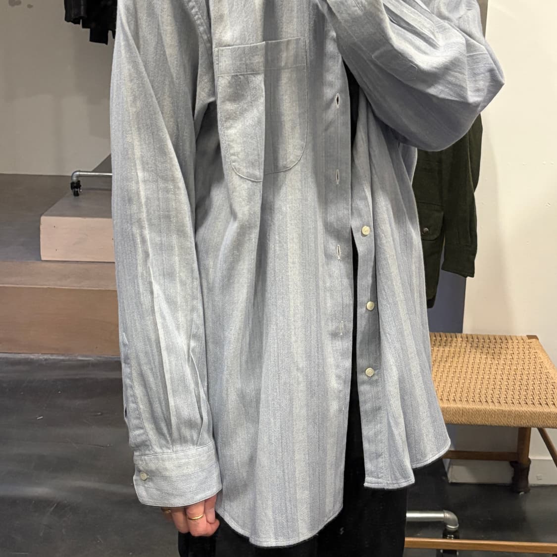  ▫️90s Giorgio Armani Herringbone Shirt' 상품이미지1