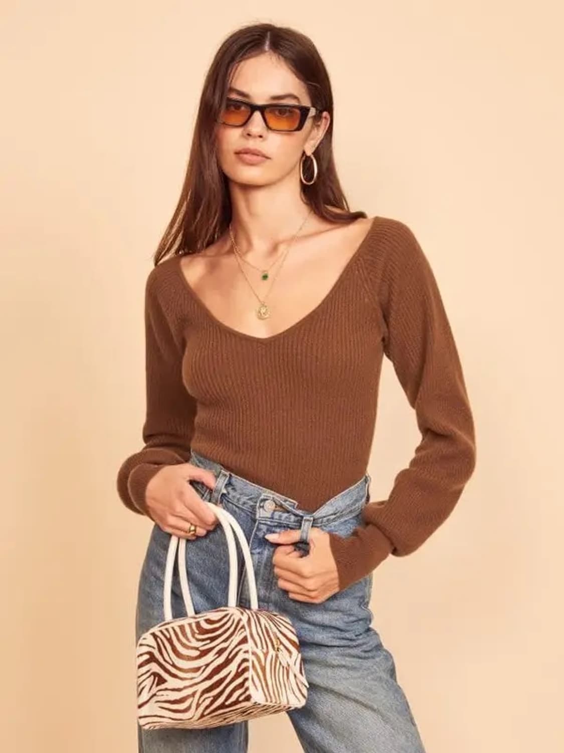 Reformation Hart v-neck 캐시미어 스웨터 xs 상품이미지1