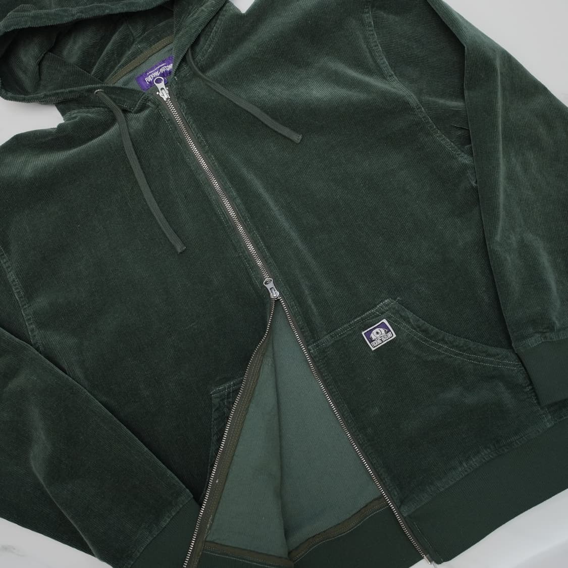 [L] 퍼킹어썸 코듀로이 후드 집업 그린 상품이미지4