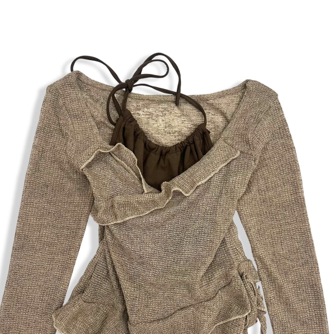 Hippie Unbalance Layering Top 상품이미지3