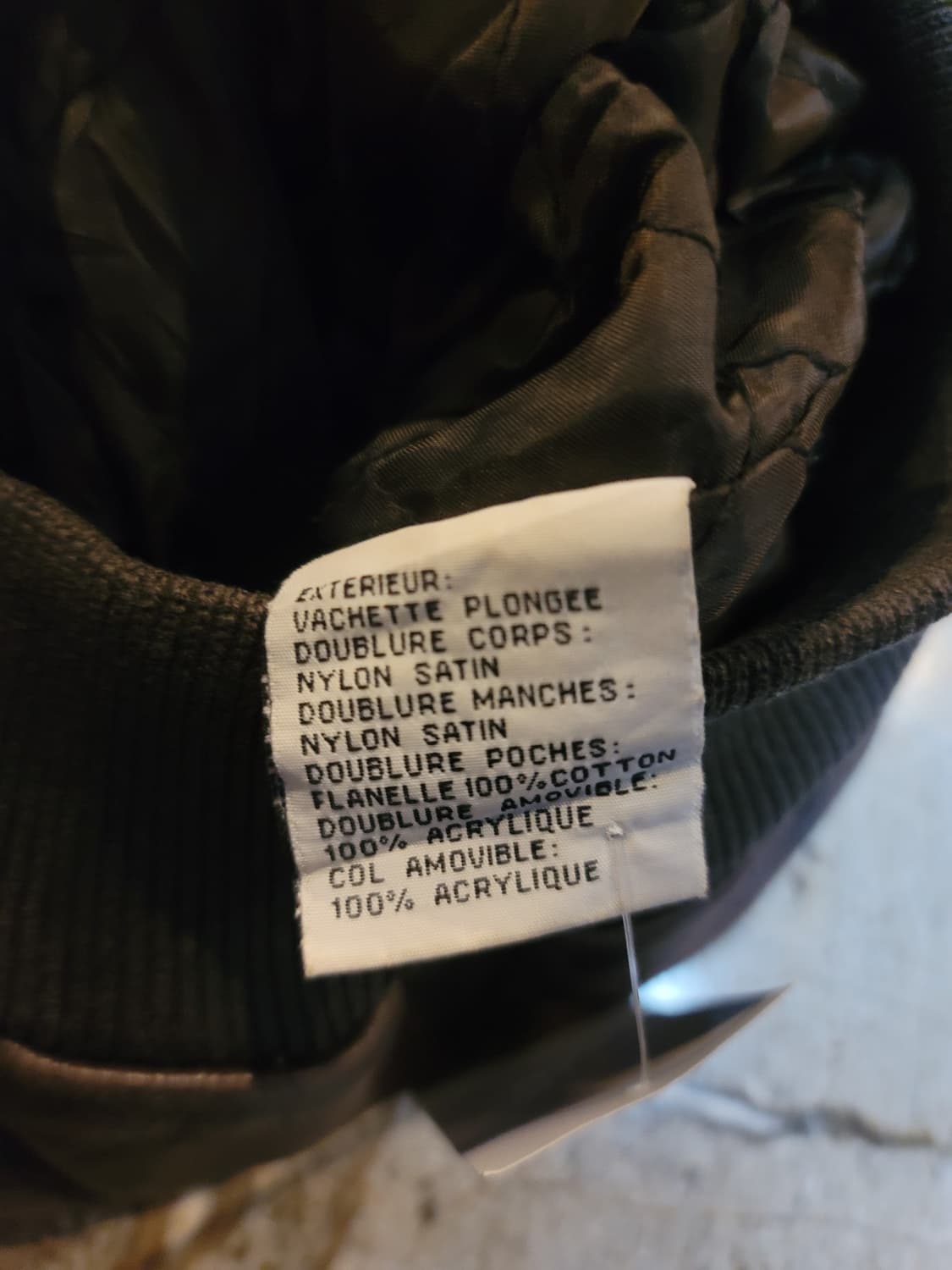 USA 빈티지 MA-1 마원 가죽 봄버자켓 (다크브라운) 상품이미지4