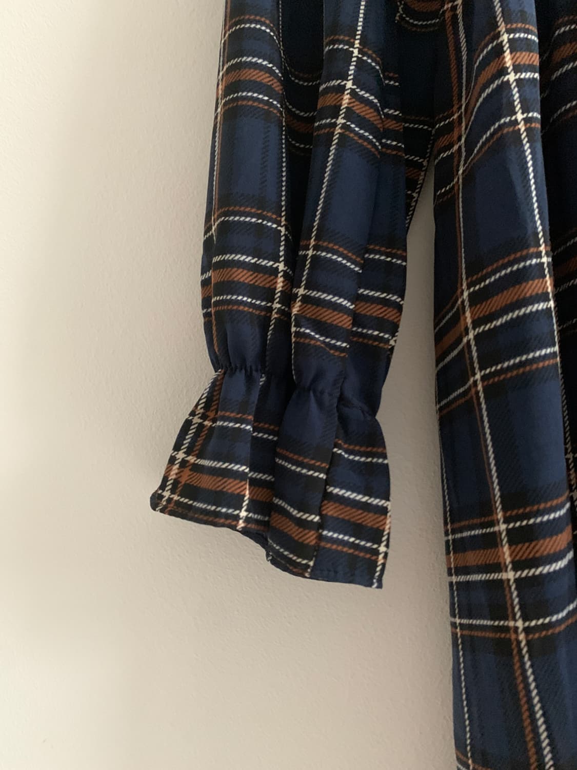 Check Ribbon Neck Dress 상품이미지7