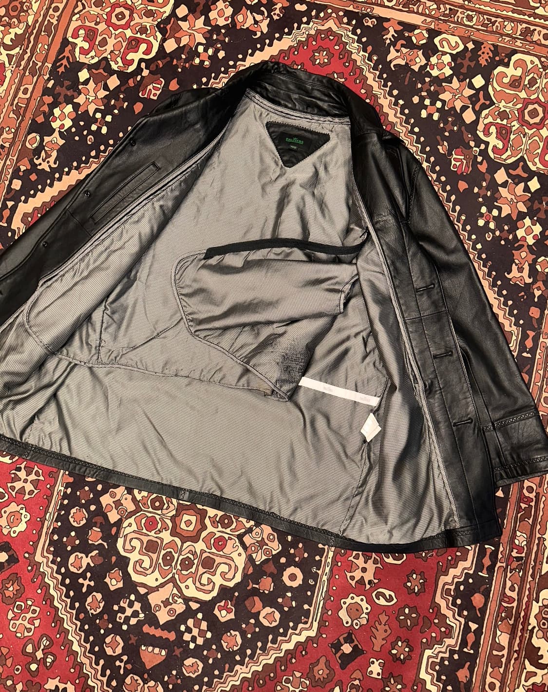 ( M-L ) 가죽자켓 레더자켓 가죽코트 가죽카코트 가죽롱코트 상품이미지4