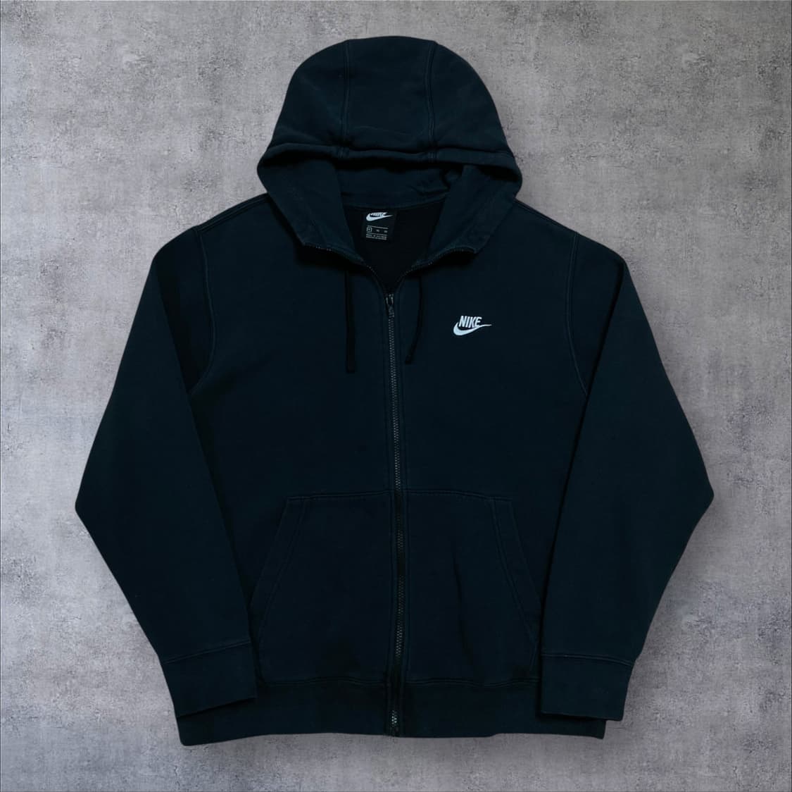 나이키 퓨추라 스몰 로고 블랙 미니멀 후드 집업 상품이미지1