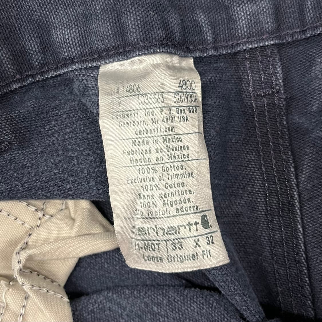 Carhartt B11 싱글니 카펜터 팬츠 (32“) 상품이미지6