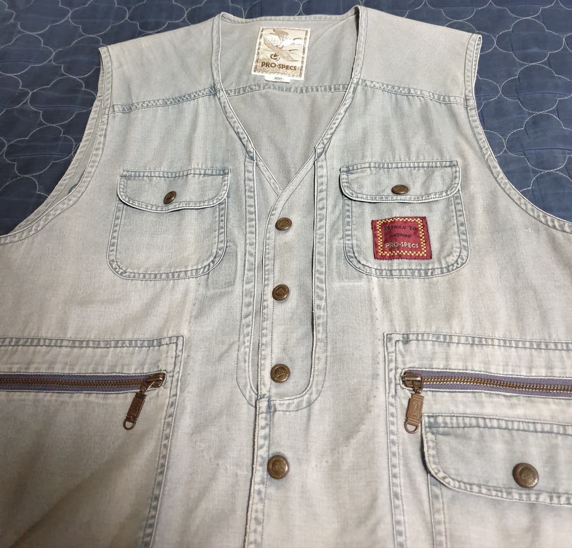 (일본 편집샵 제품) 빈티지 데님조끼 (100) 상품이미지2