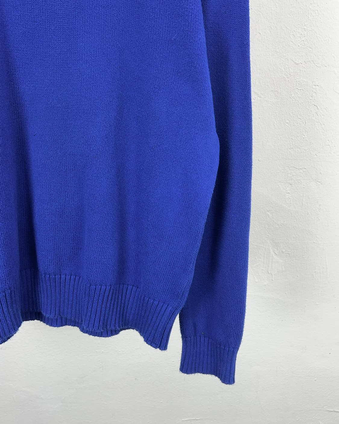폴로 랄프로렌 로얄 블루 하프 코튼 집업 니트 스웨터 상품이미지5
