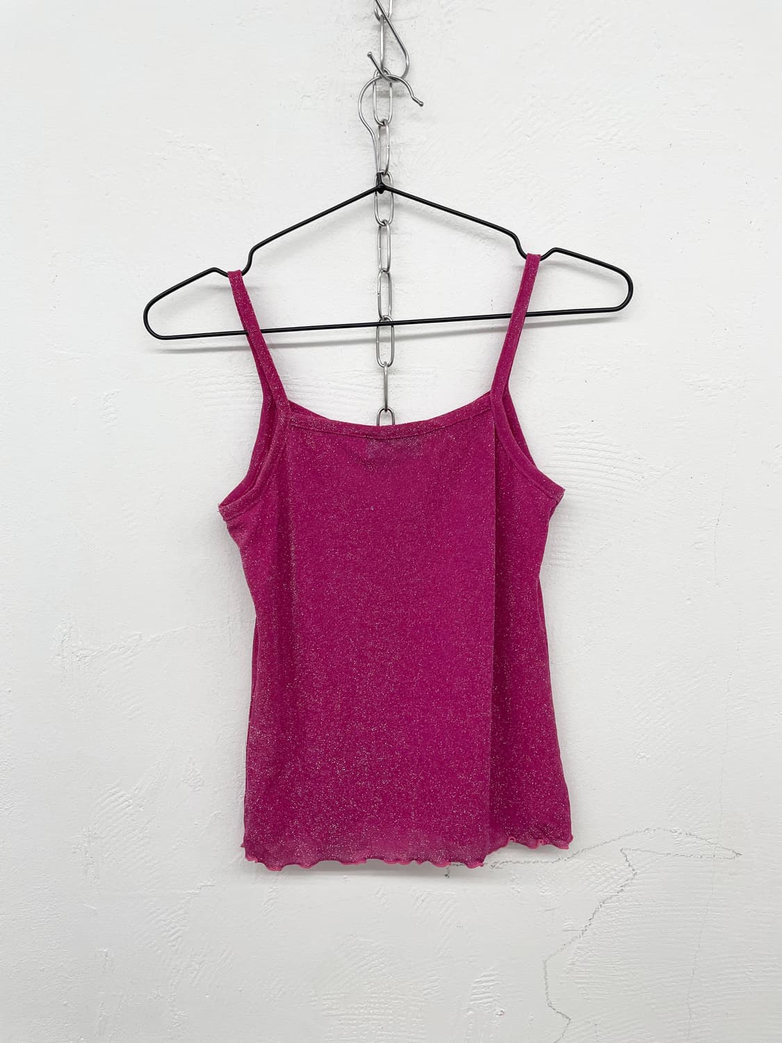 갸루 글리터 핫핑크 탑 상품이미지6