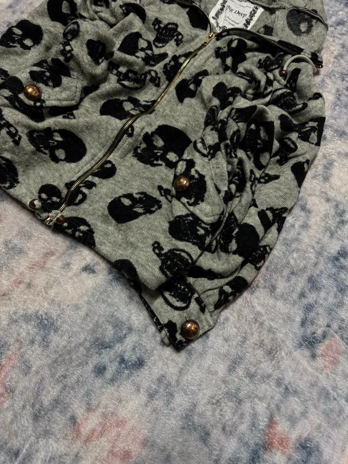 Dig deep 00s skull avant knit zip up 상품이미지6