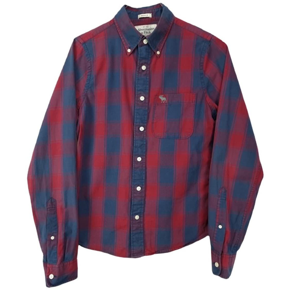 [아베크롬비] 로고 자수 빈티지 체크 셔츠 M18521 상품이미지2