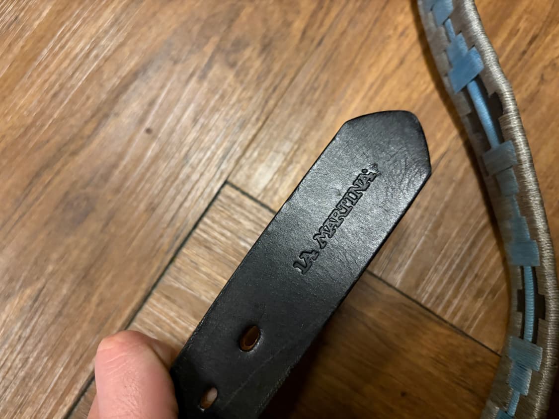 LA MARTINA BLUE FABRIC WOVEN BELT 상품이미지3