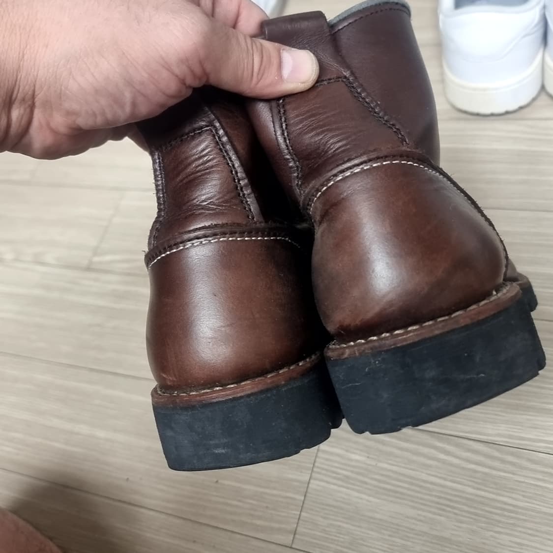 호킨스 브라운 레더 워크 몽키 부츠(260-265) 상품이미지3