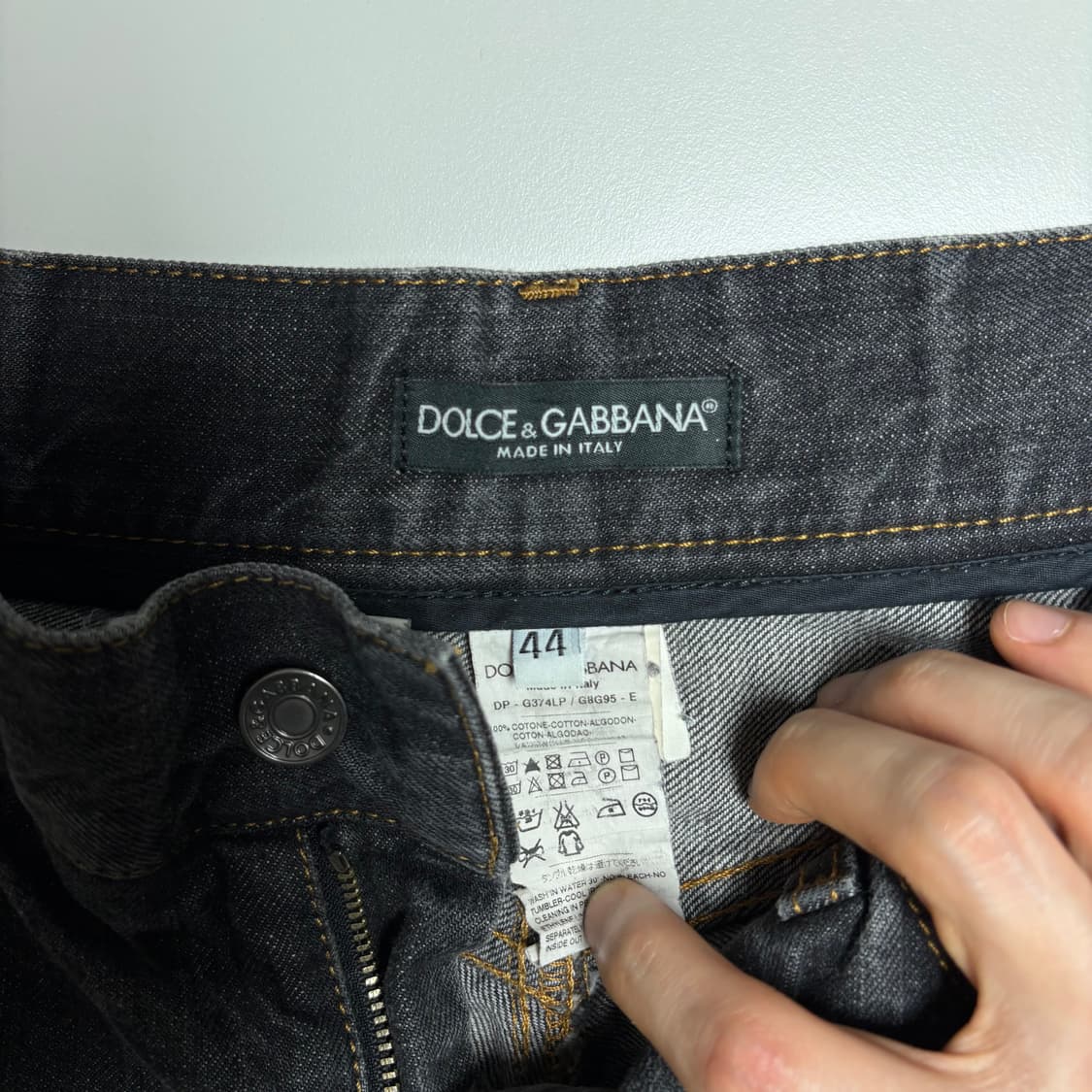 D&G 돌체앤가바나 골드 플레이트 부츠컷 데님 팬츠 상품이미지4