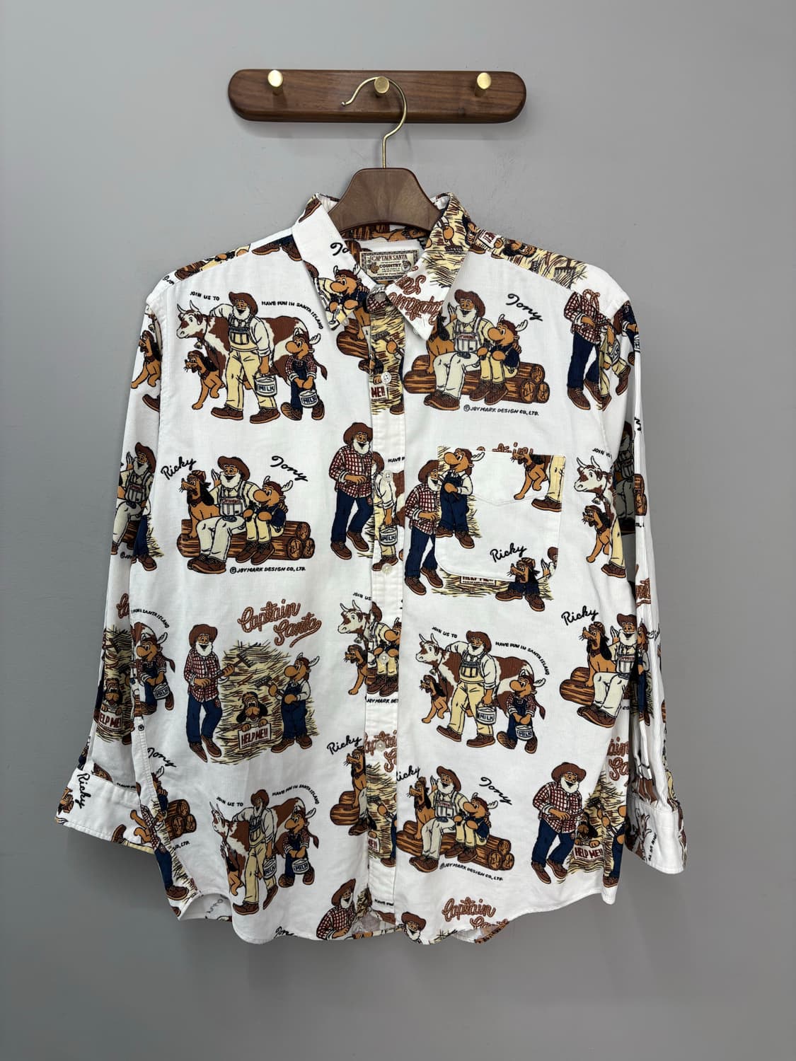 캡틴산타 패턴 코듀로이 버튼다운 셔츠 A3068 상품이미지2