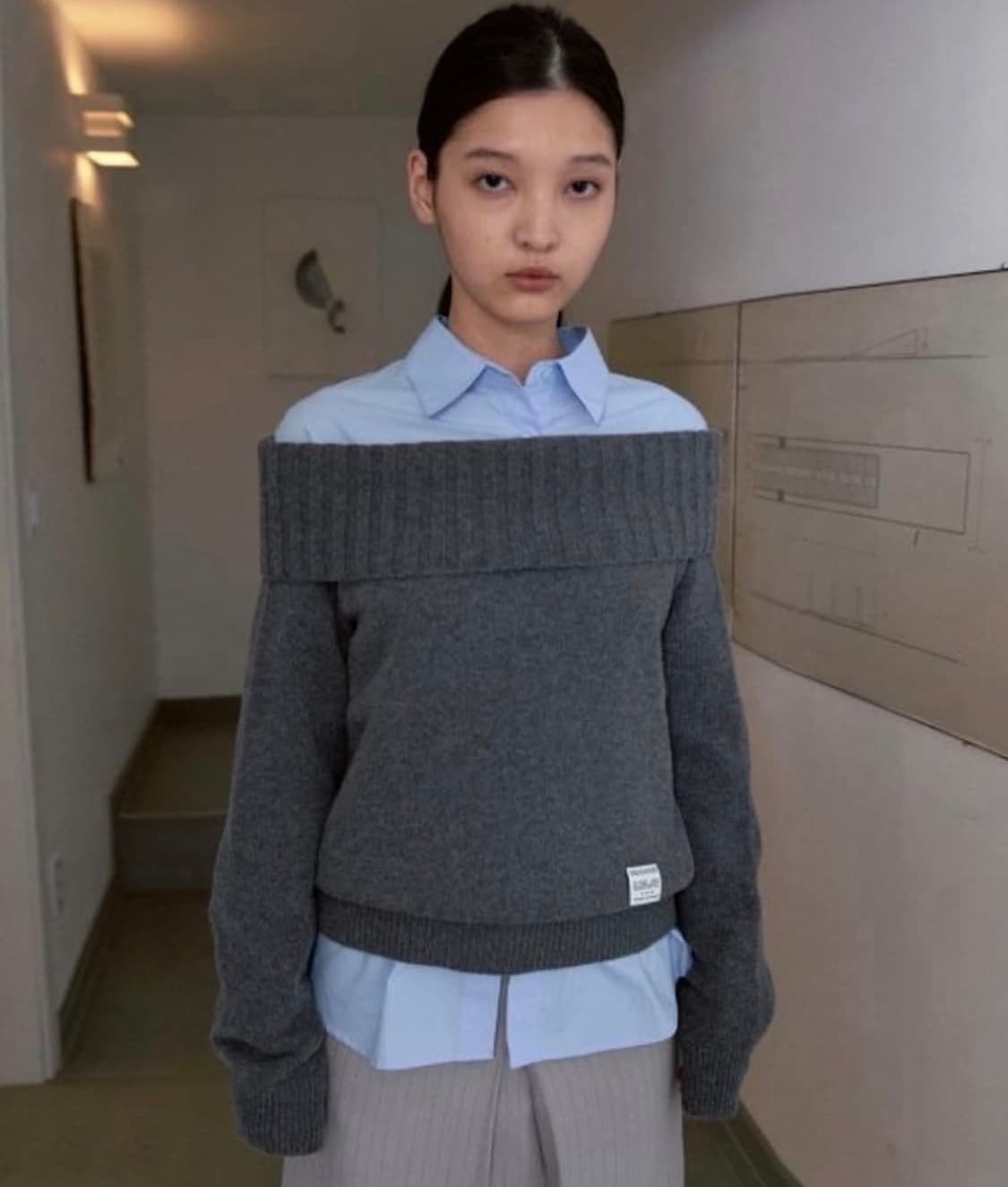 시눈 오프숄더 니트 상품이미지1