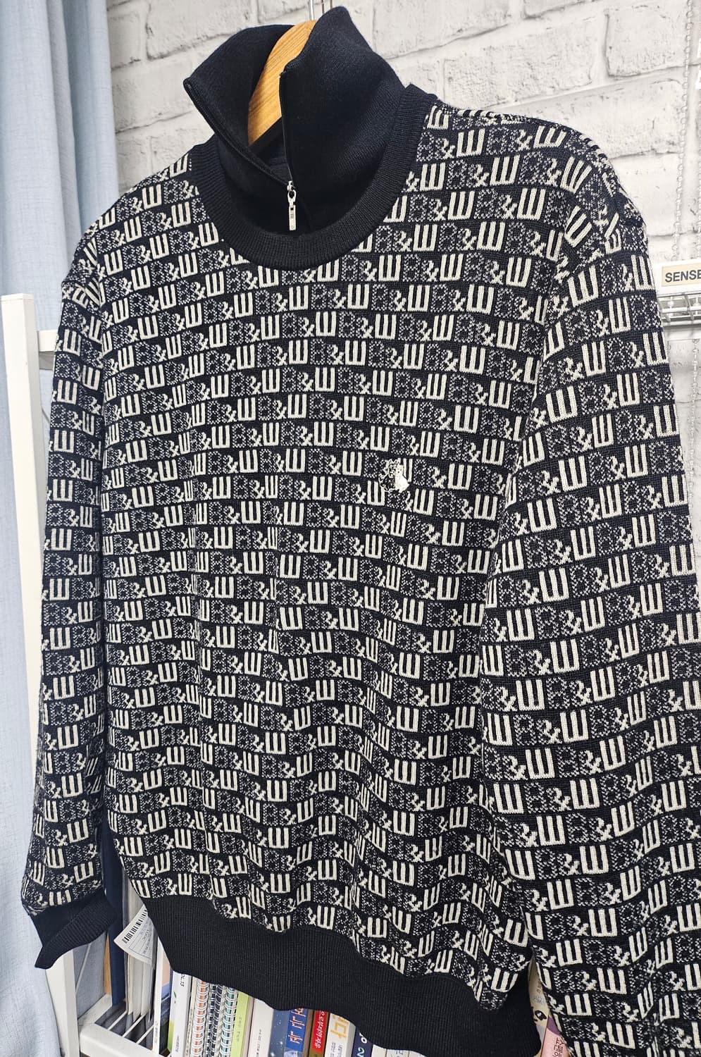 블랙앤화이트 남성골프 방풍니트100~ 라운드 니트티 MM04 상품이미지3