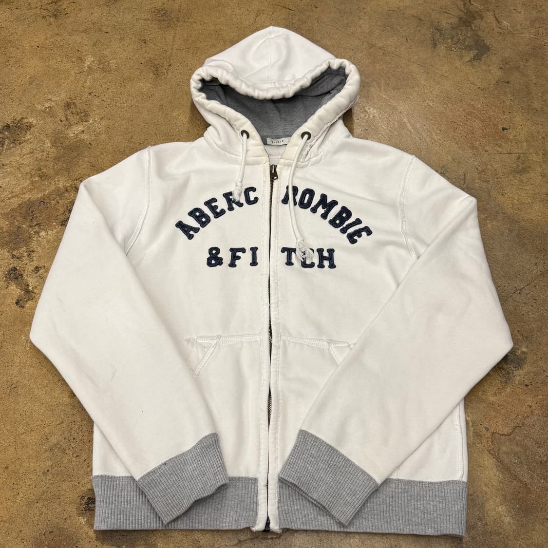 아베크롬비 화이트 그레이 후드집업 상품이미지2