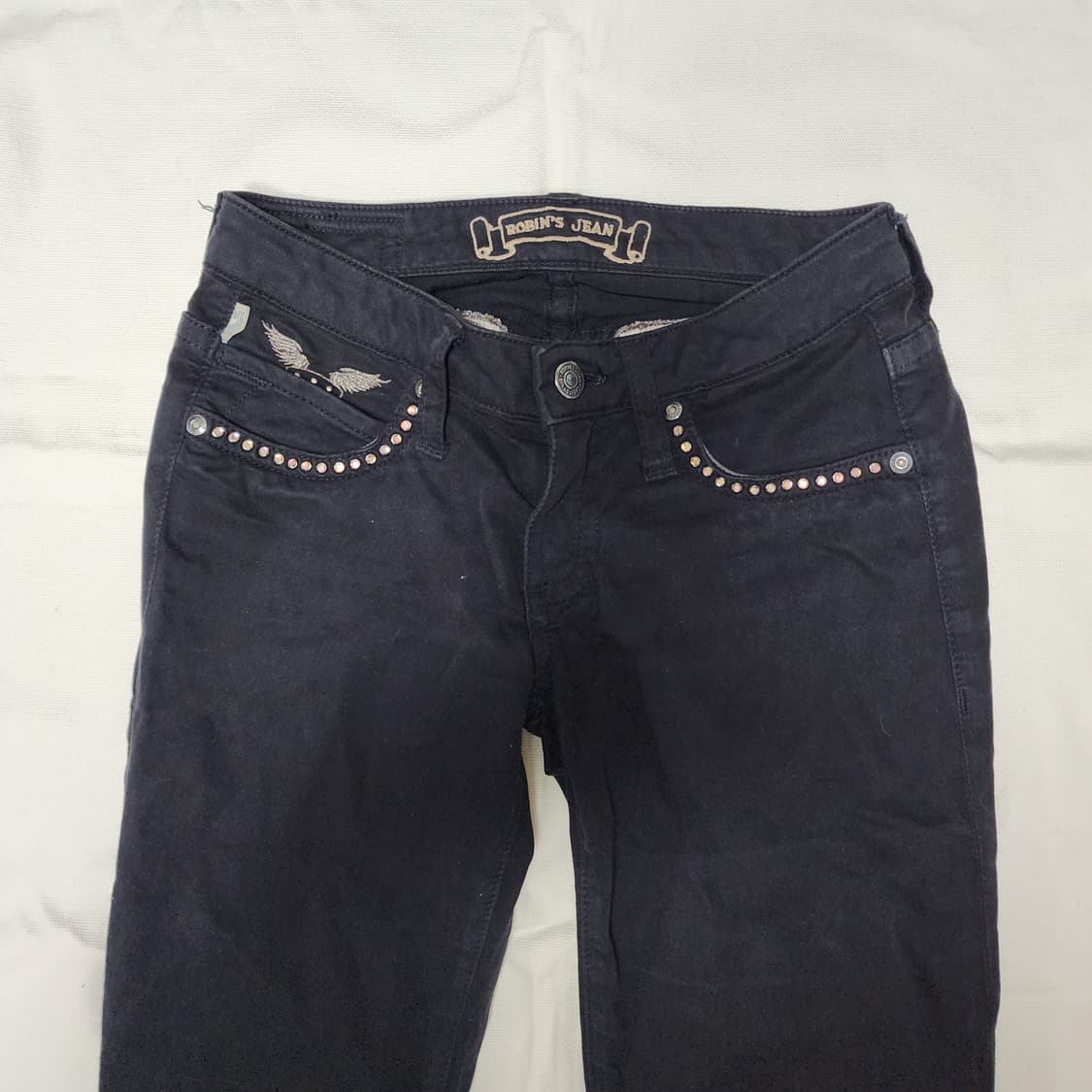 Robin's Jean Y2k 보헤미안 갸루 블랙 팬츠 상품이미지6