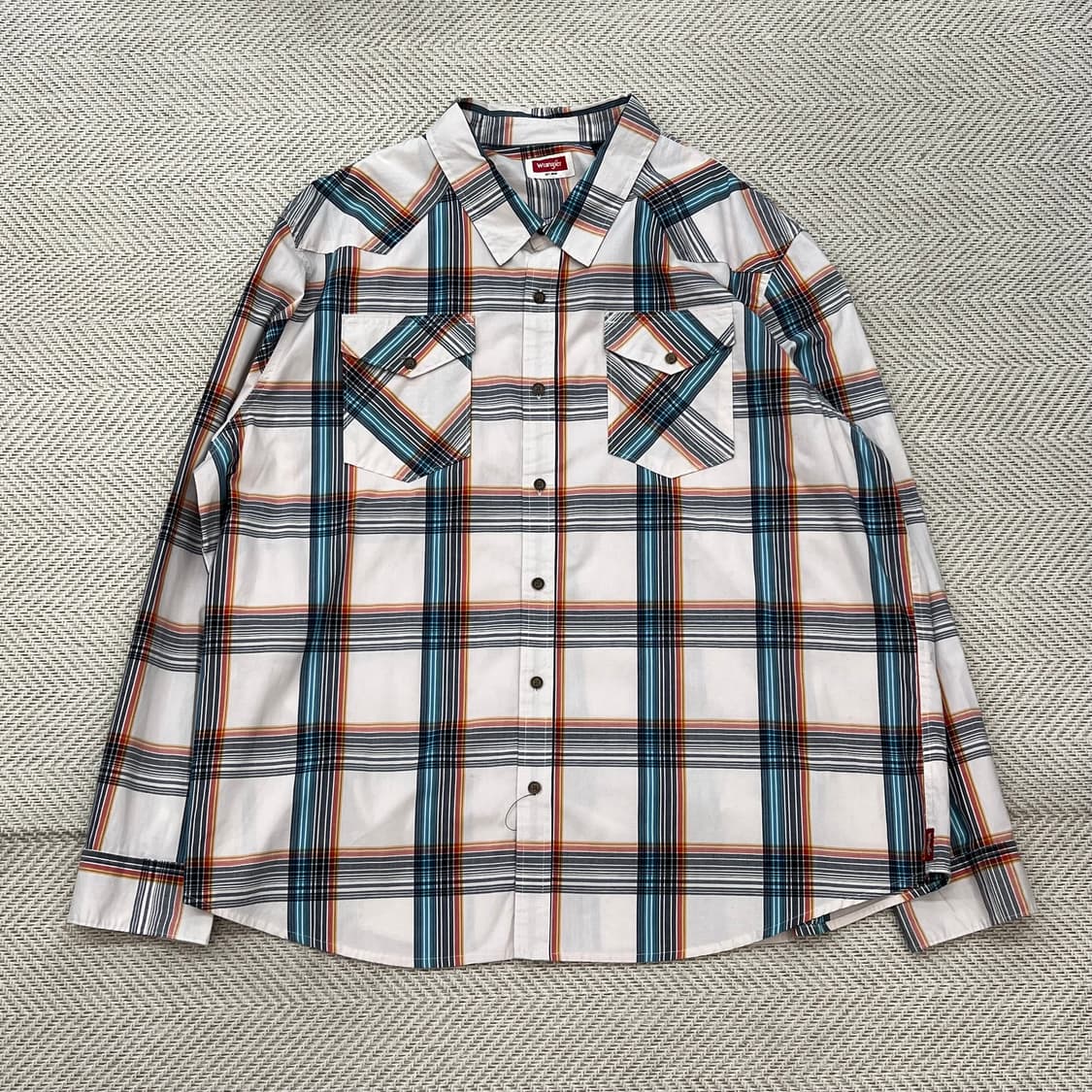 랭글러 투포켓 체크셔츠 r2246 상품이미지1