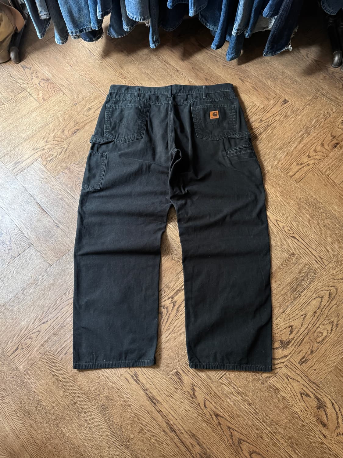 [40]칼하트 USA 빈티지 워싱 블랙 싱글니 카펜터 워크 팬츠 상품이미지2