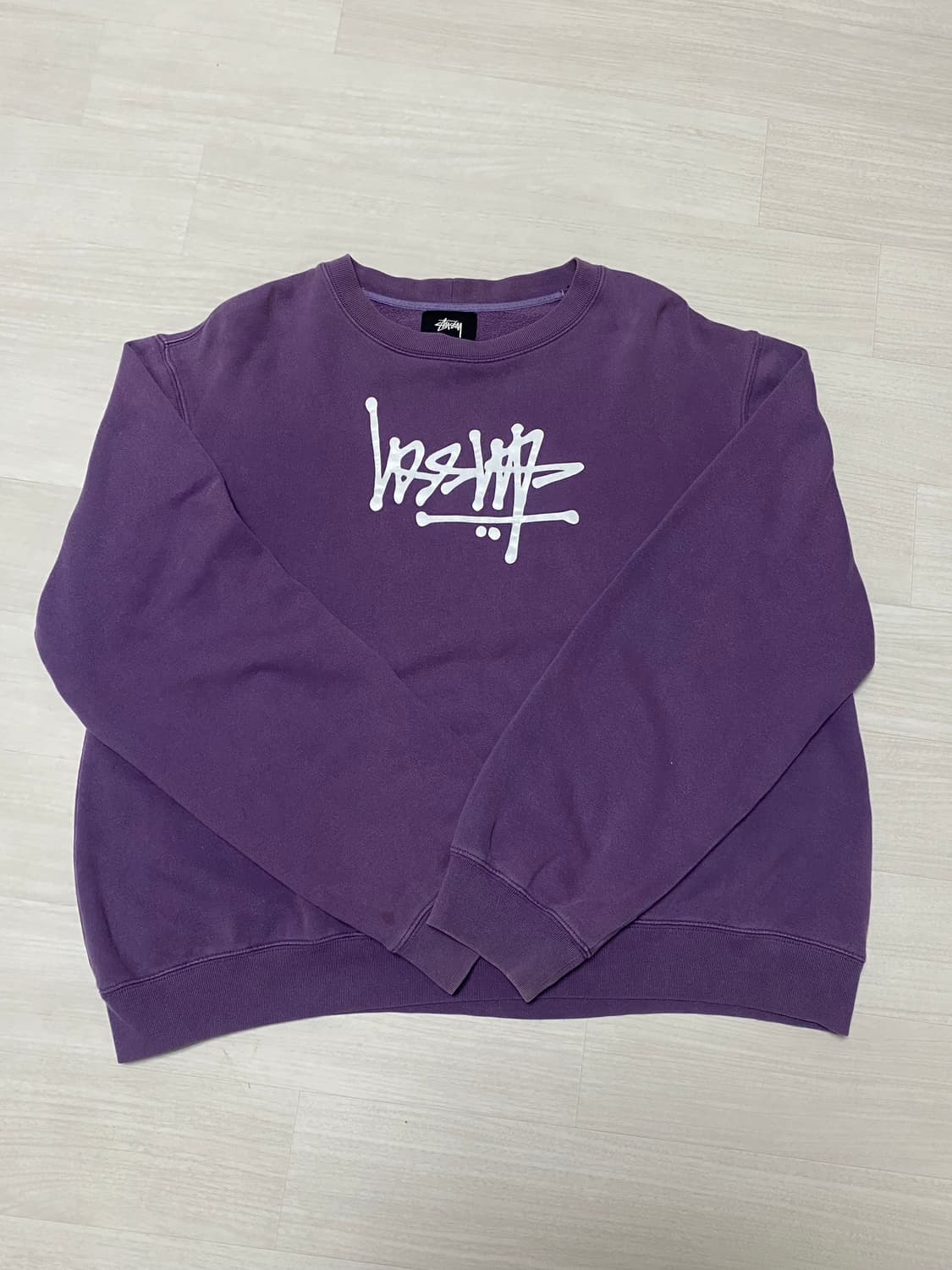 스투시 리버스 로고 맨투맨 L 상품이미지1