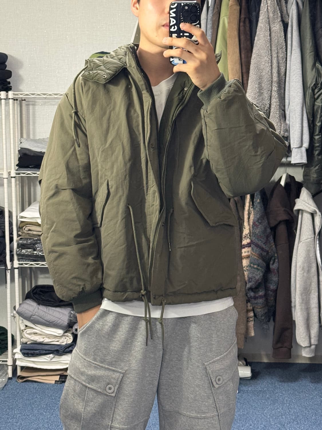 리버시블카키패딩 상품이미지2