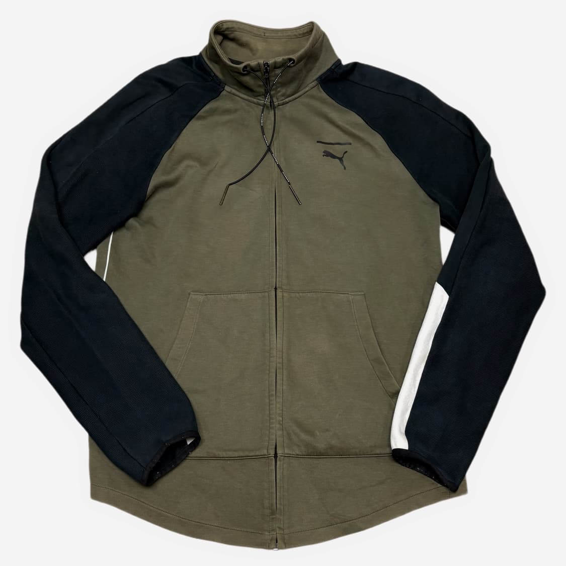 일본 빈티지 푸마 아카이브 한정 카키 워머 포인트 카라 져지  상품이미지1