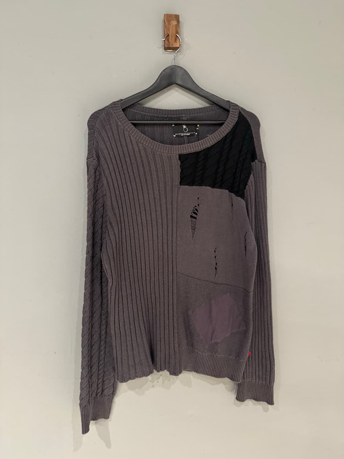 mix pattern damage point knit 상품이미지4