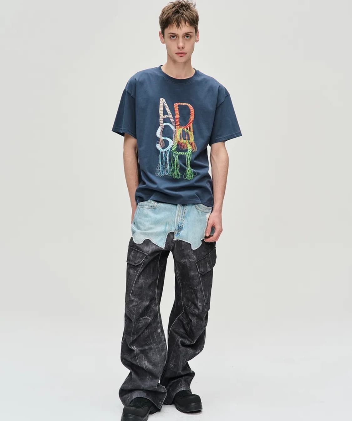 앤더슨벨 포데님&스크래치 레더 프린티드 카고 팬츠 28 상품이미지1