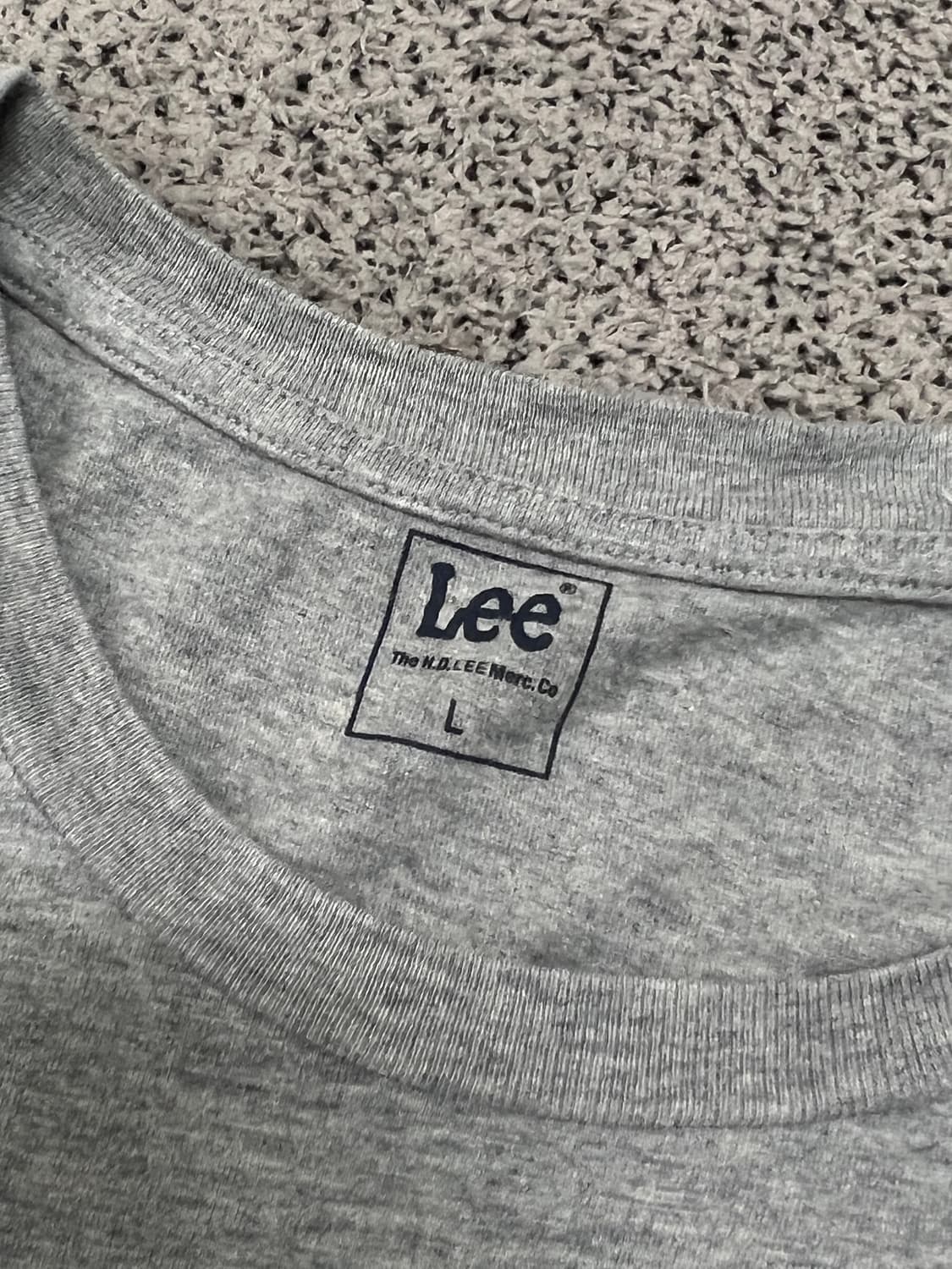 (L) LEE 반팔 티 그레이 상품이미지3