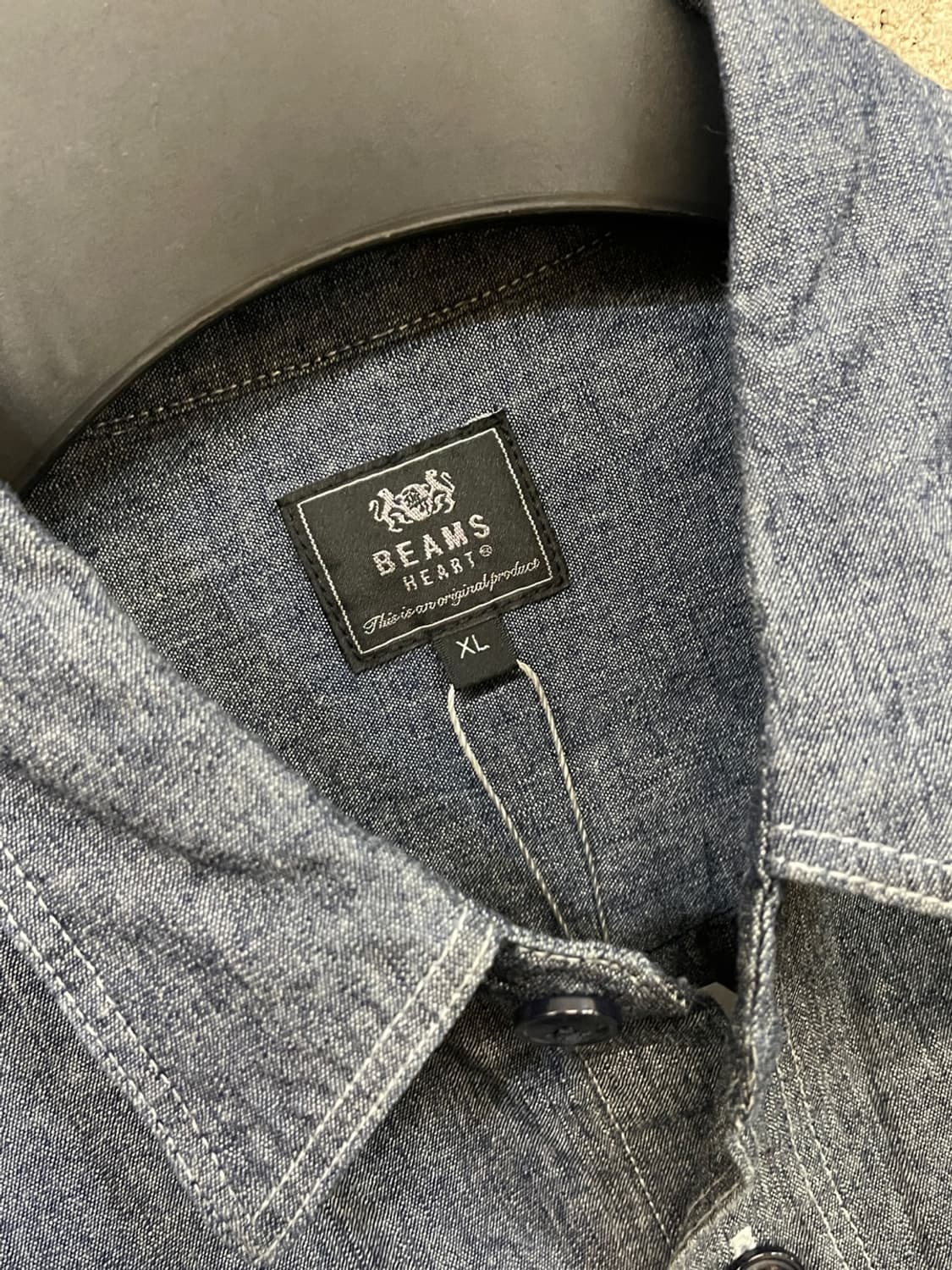 빔즈 하트 샴브레이 셔츠 상품이미지4