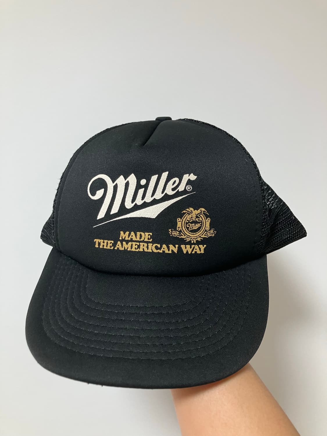 Miller 밀러 블랙 트러커캡 매쉬캡 블랙 상품이미지1