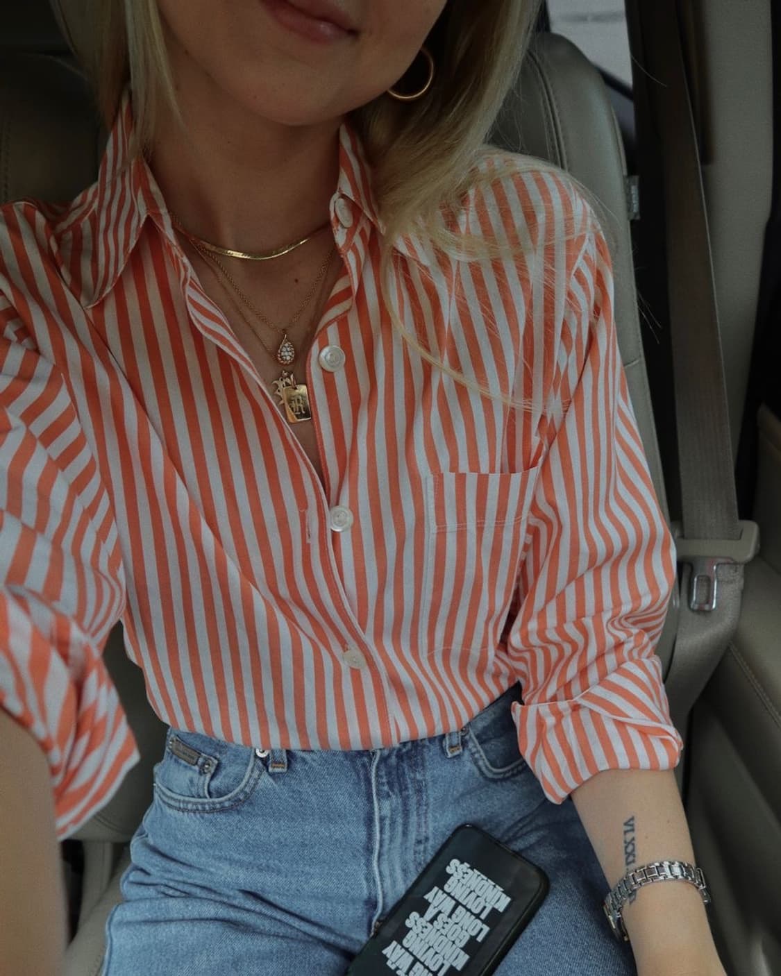 폴로 스포츠 스트라이프 반팔 셔츠 상품이미지1