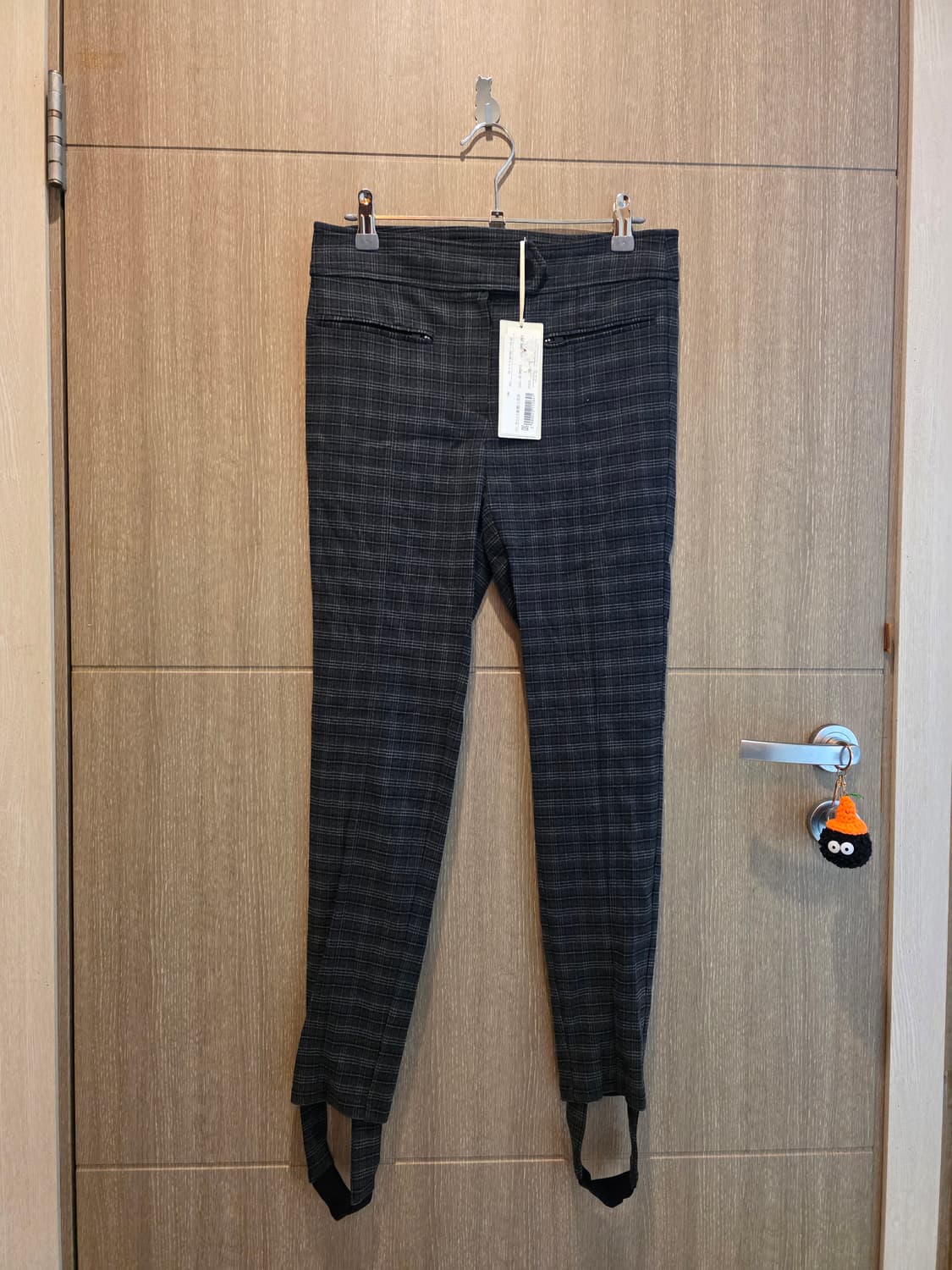 (199,000원 택 있음) g_cut 지컷 체크 패턴 스트랩 팬츠 55 상품이미지1