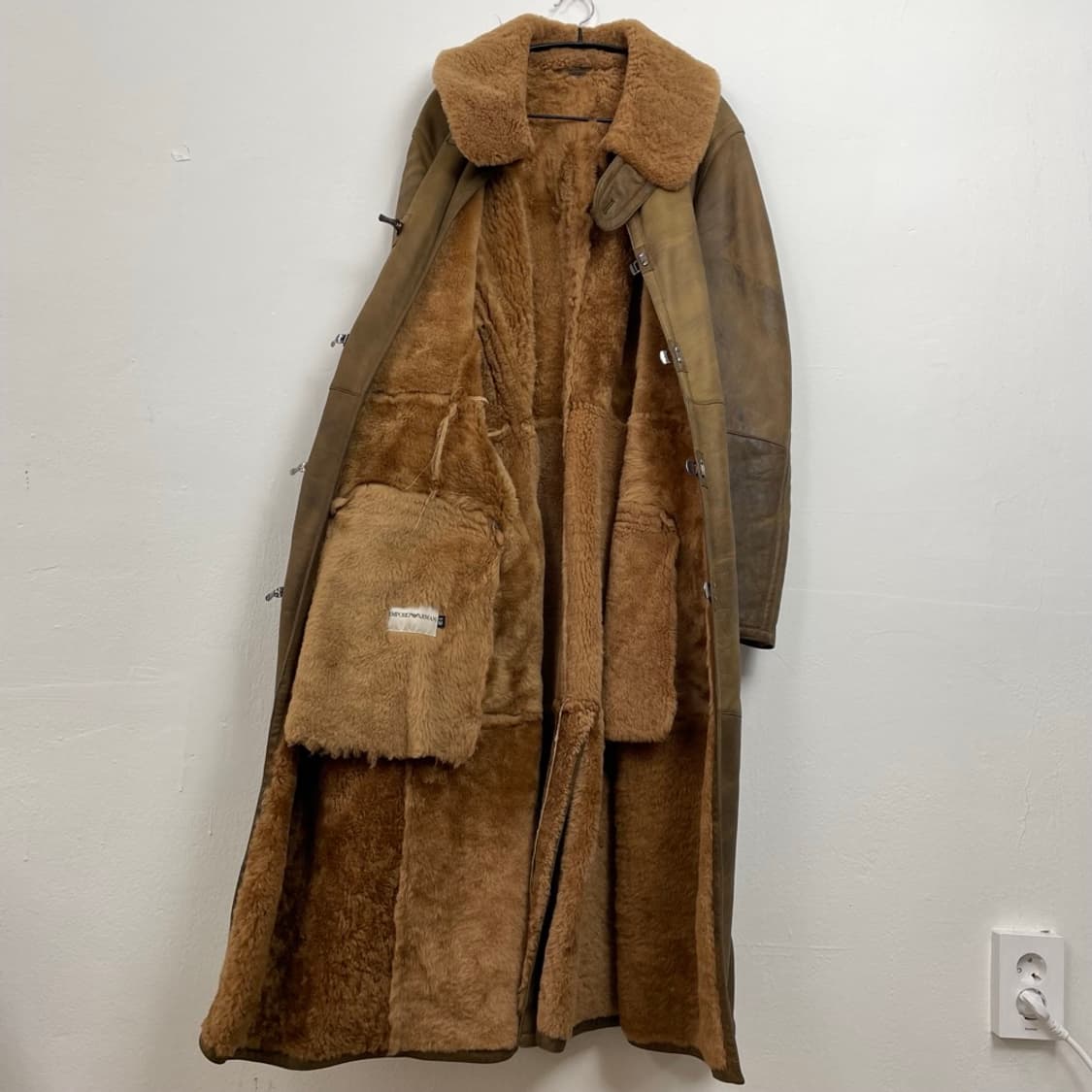 엠포리오 아르마니 Emporio Armani 시어링 롱 무스탕 코트 52 상품이미지2