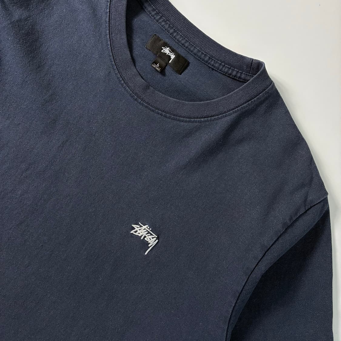 Stussy  스투시 스탁 피그먼트 다이드 네이비 반팔티  상품이미지2